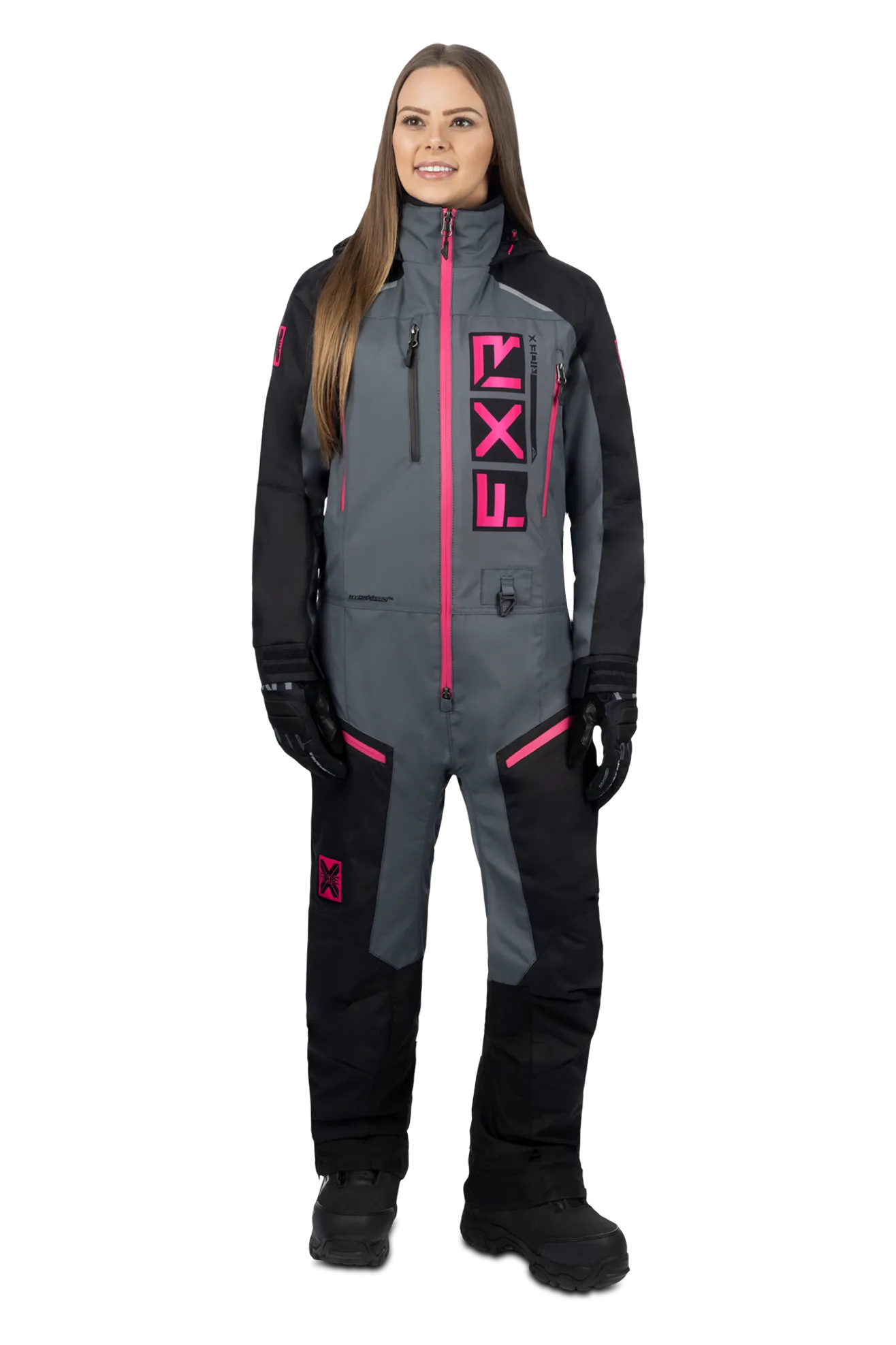 Mono Mujer FXR Recruit F.A.S.T. Negro-Carbón-Fucsia